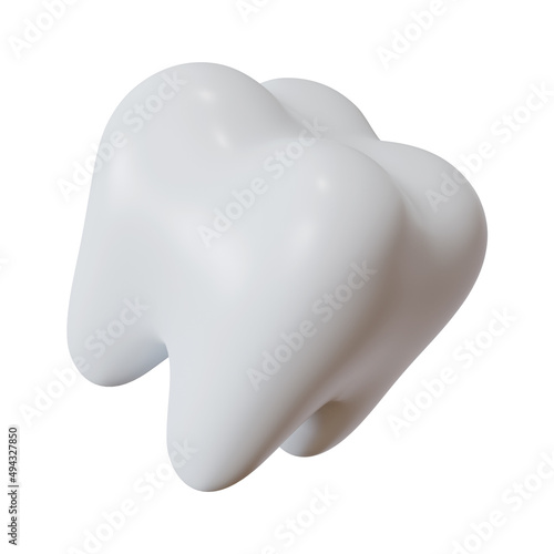 3d isolated tooth medicine icon photo