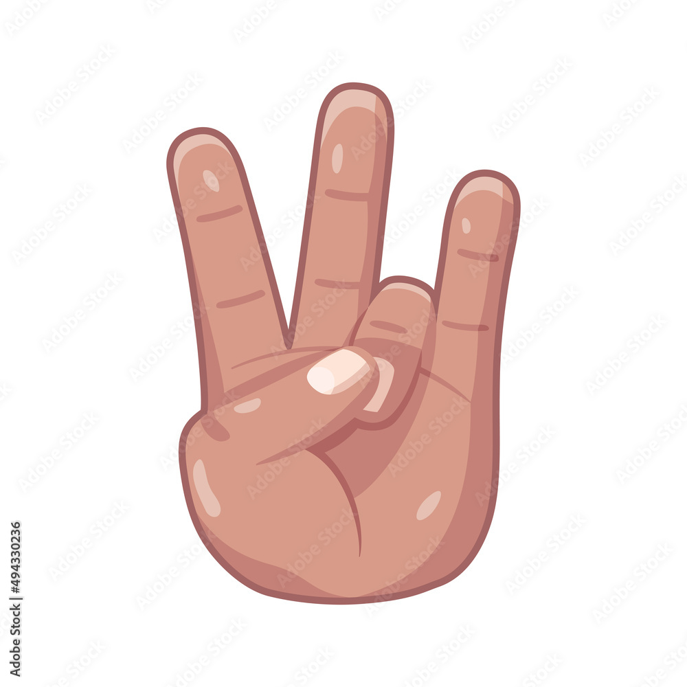 Obraz premium Isolated hand cartoon icon doing a gesture Vector illustration