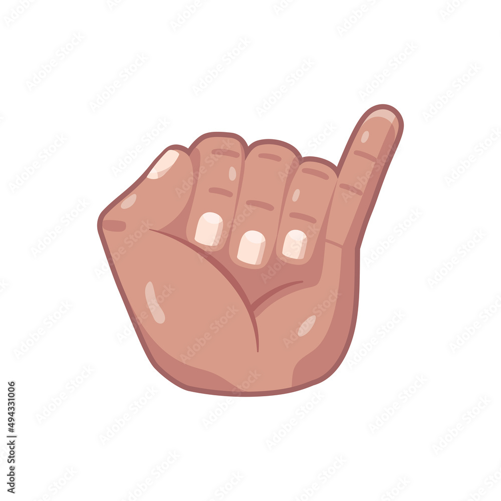 Isolated hand cartoon icon doing a gesture Vector illustration Isolated hand cartoon icon doing a gesture Vector illustration