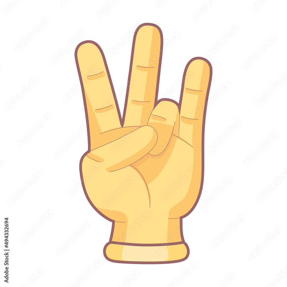 Isolated hand cartoon icon doing a gesture Vector illustration Isolated hand cartoon icon doing a gesture Vector illustration