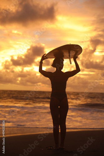 silhouette of a person on the beach
