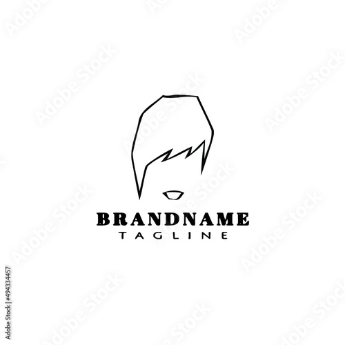 hair style logo icon design template vector illustration