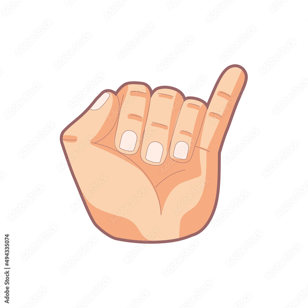 Isolated hand cartoon icon doing a gesture Vector illustration Isolated hand cartoon icon doing a gesture Vector illustration