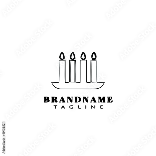 chandelier logo icon design template vector