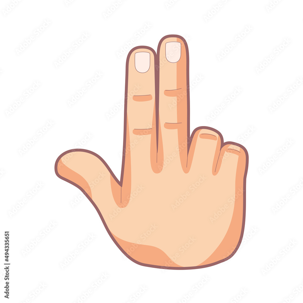 Isolated hand cartoon icon doing a gesture Vector illustration Isolated hand cartoon icon doing a gesture Vector illustration