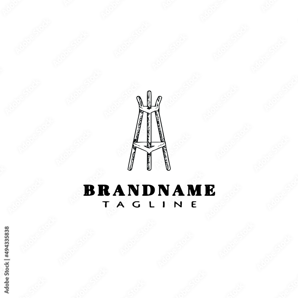 coat stand unique logo template icon design black isolated vector illustration coat stand unique logo template icon design black isolated vector illustration