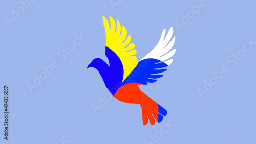 Dove of Peace for Ukraine, Friedenstaube für die Ukraine © senadesign