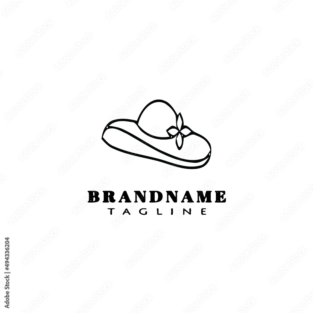 kentucky derby hats logo icon design template black isolated vector illustration