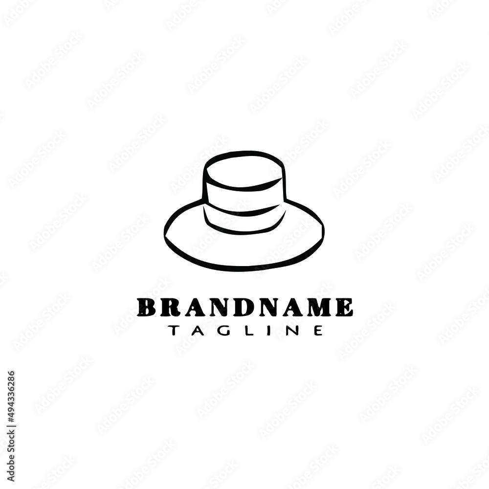kentucky derby hats logo icon cartoon design template isolated vector illustration