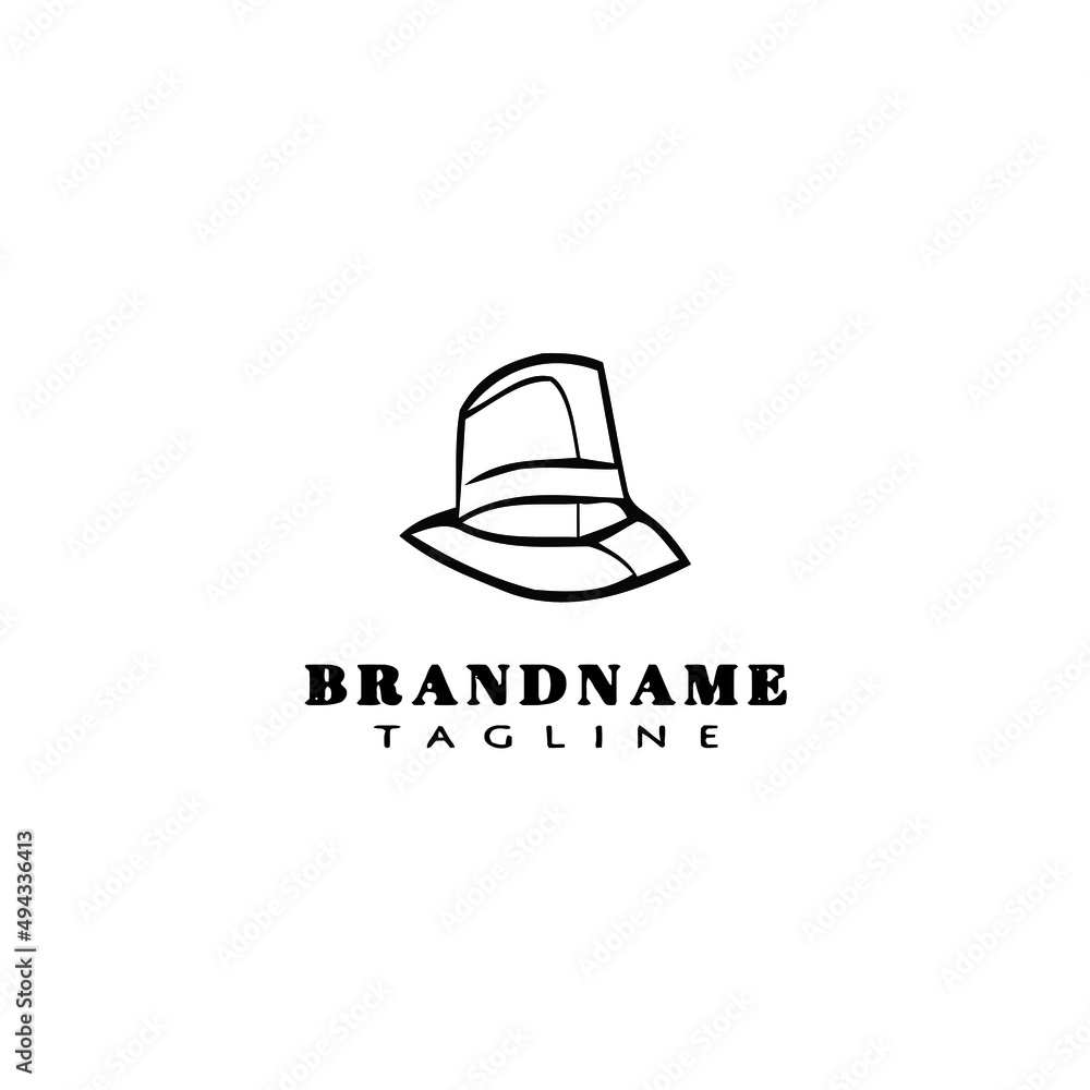 kentucky derby hats logo icon cartoon design template black isolated vector illustration