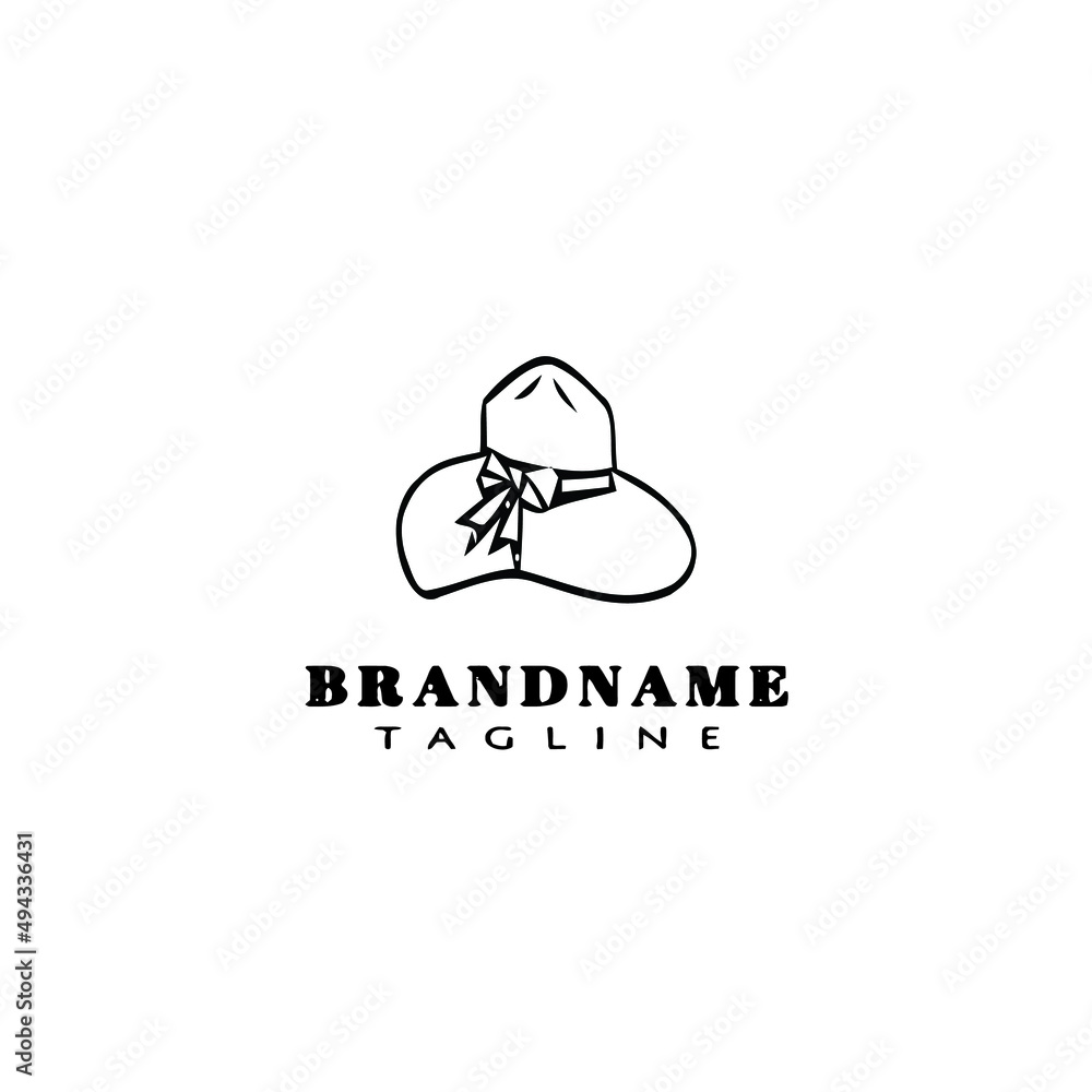 kentucky derby hats logo icon cartoon design template black isolated vector illustration