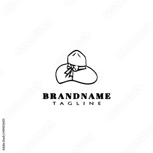 Obraz na płótnie kentucky derby hats logo icon cartoon design template black isolated vector illustration w salonie