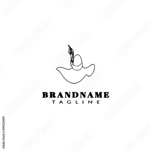 Obraz na płótnie kentucky derby hats logo icon cartoon design template black isolated vector illustration w salonie