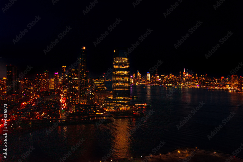 Fototapeta premium night over manhattan