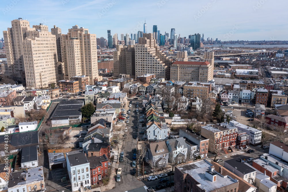 Fototapeta premium sunset over manhattan