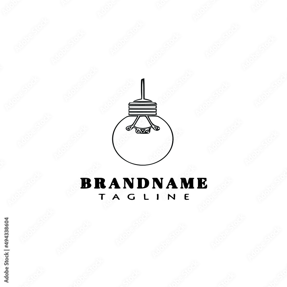 hanging light logo cartoon template icon design black isolated vector hanging light logo cartoon template icon design black isolated vector