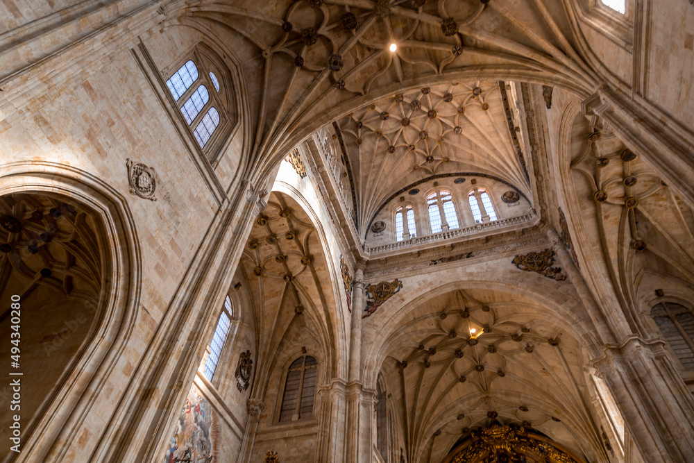 Detail from the interior of St. Stephen's Church in Salamanca, Spain Detail from the interior of St. Stephen's Church in Salamanca, Spain