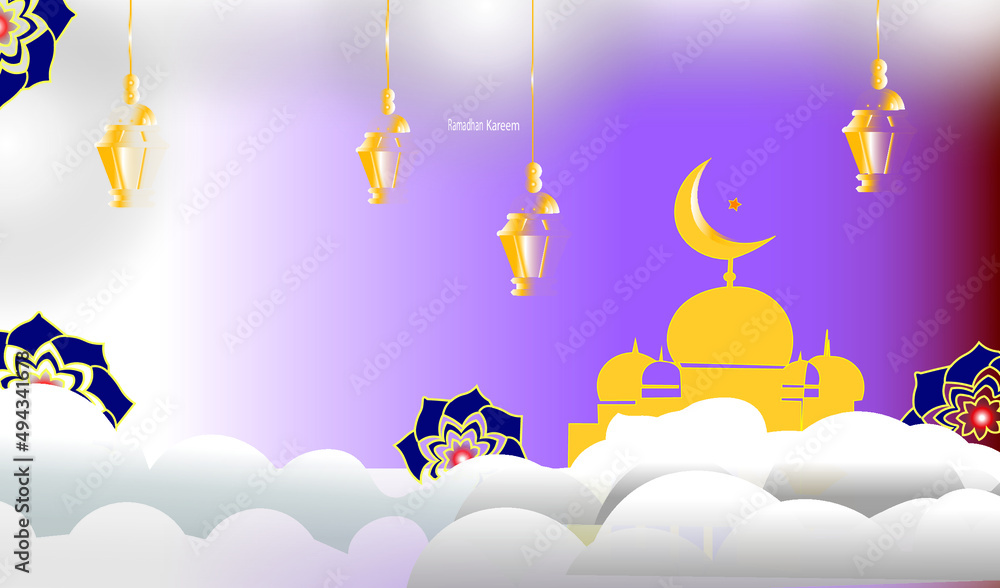 Naklejka premium Ramadhan mubarak background