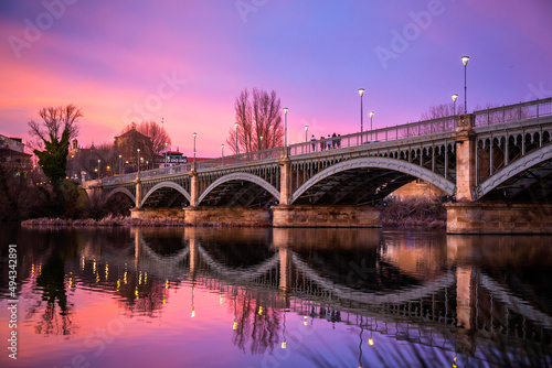 Enrique Estevan Bridge over the Tormes River in Salamanca, Spain photo