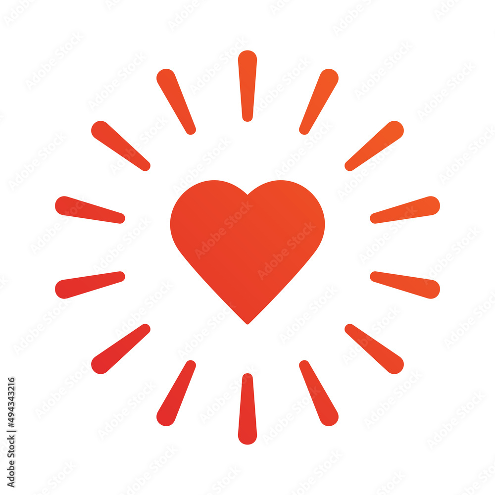 Red heart icon. Life symbol isolated on white background. Red heart icon. Life symbol isolated on white background.