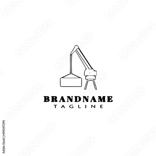 shipping port logo icon design template vector illustration