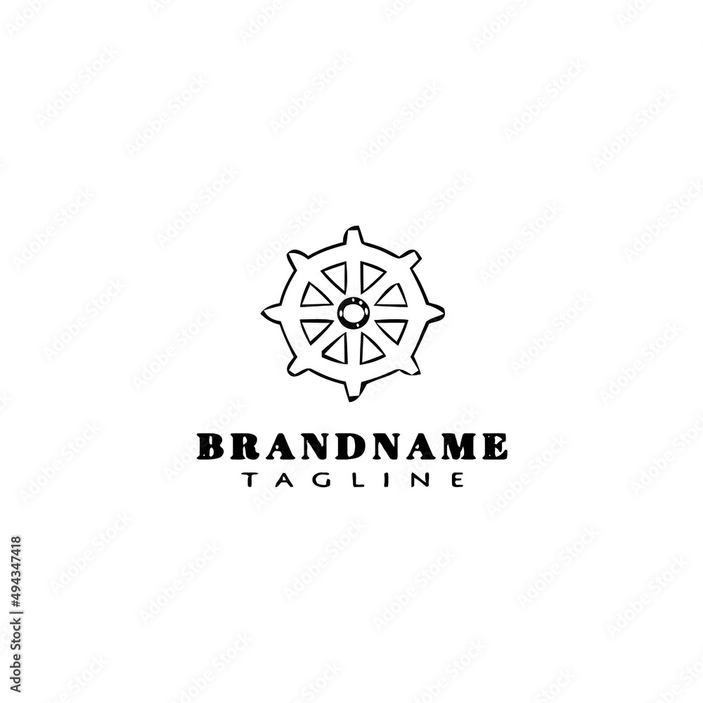 ship wheel logo cartoon icon design template black isolated vector illustration ship wheel logo cartoon icon design template black isolated vector illustration