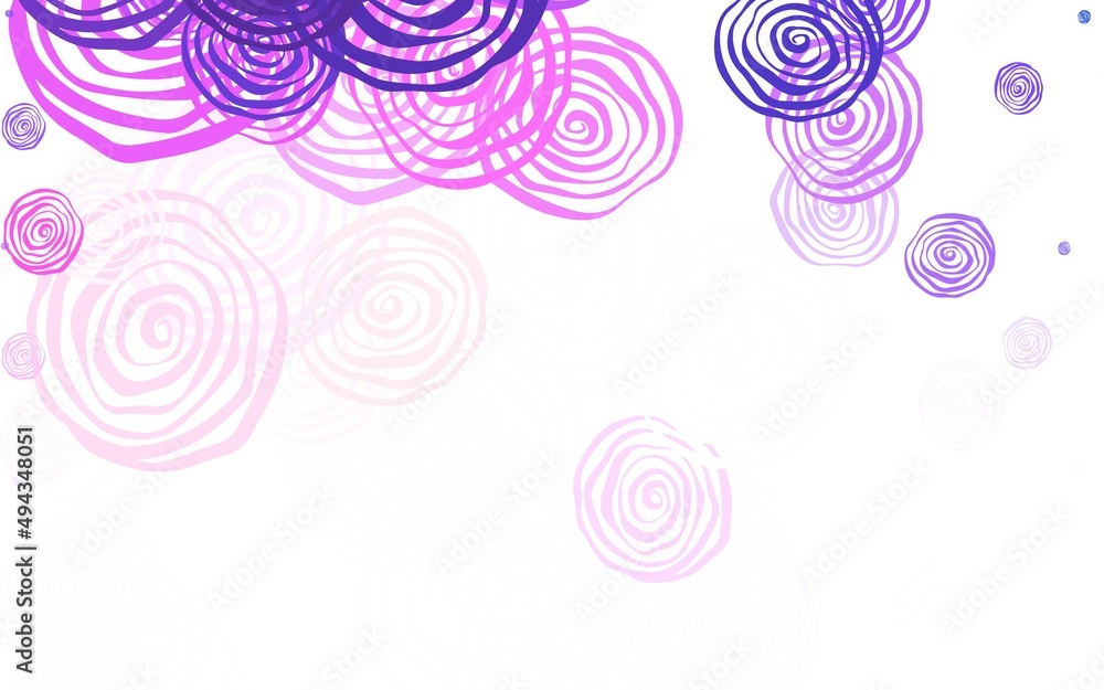 Light Pink, Yellow vector doodle template with roses. Light Pink, Yellow vector doodle template with roses.