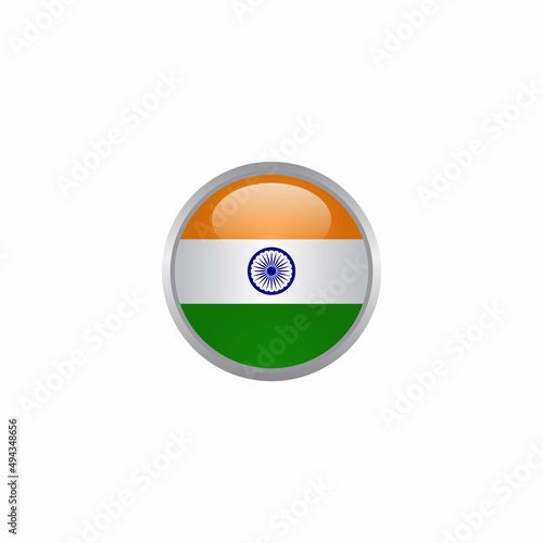 Free Download simple india flag button design, 3d india shiny icon template vector - GFXLoad