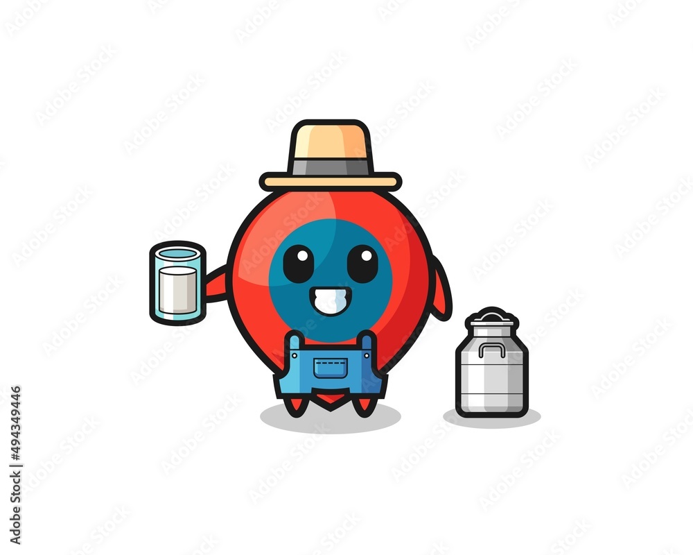 location symbol cartoon as the dairy farmer location symbol cartoon as the dairy farmer