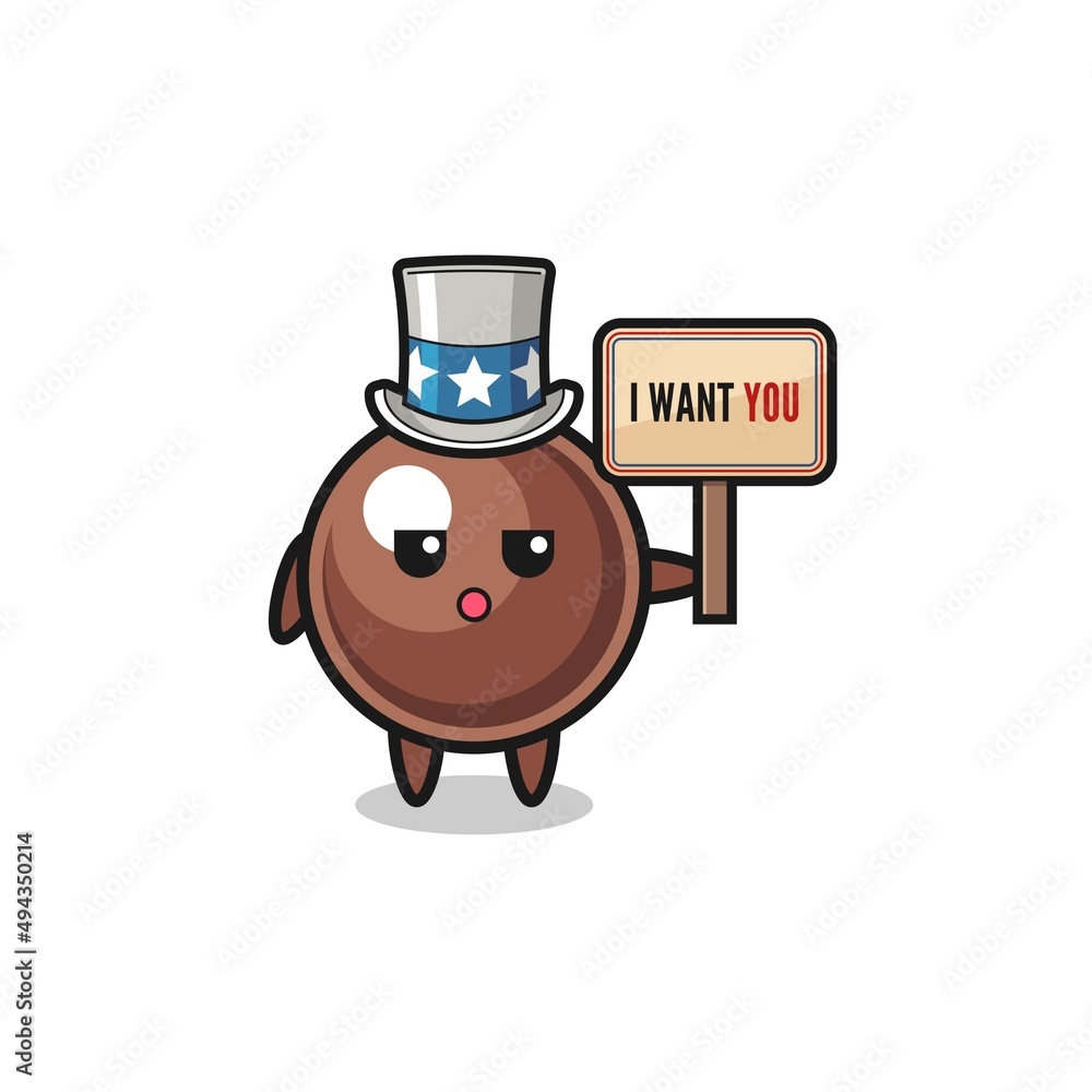 tapioca pearl cartoon as uncle Sam holding the banner I want you tapioca pearl cartoon as uncle Sam holding the banner I want you