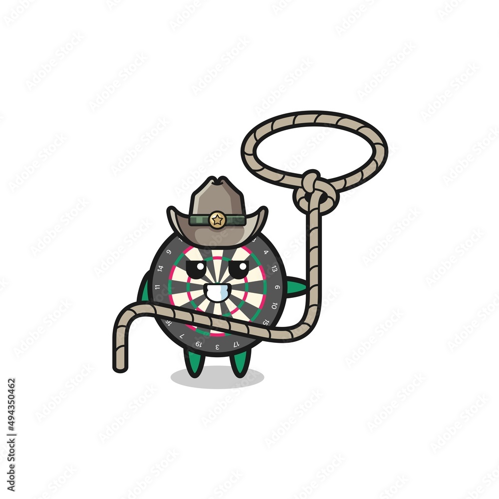 the dart board cowboy with lasso rope the dart board cowboy with lasso rope
