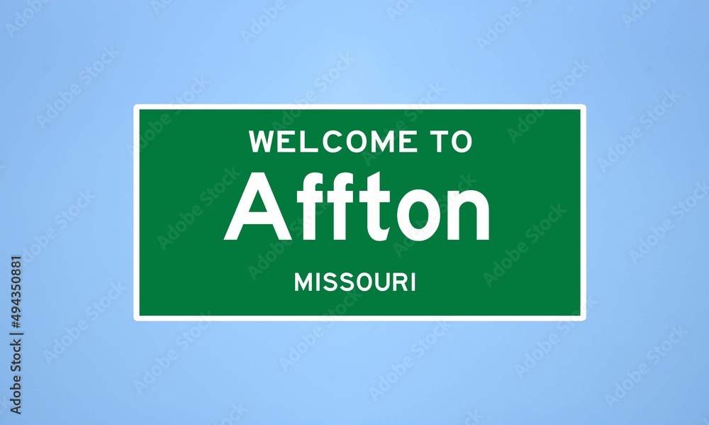 Affton, Missouri city limit sign. Town sign from the USA. Affton, Missouri city limit sign. Town sign from the USA.