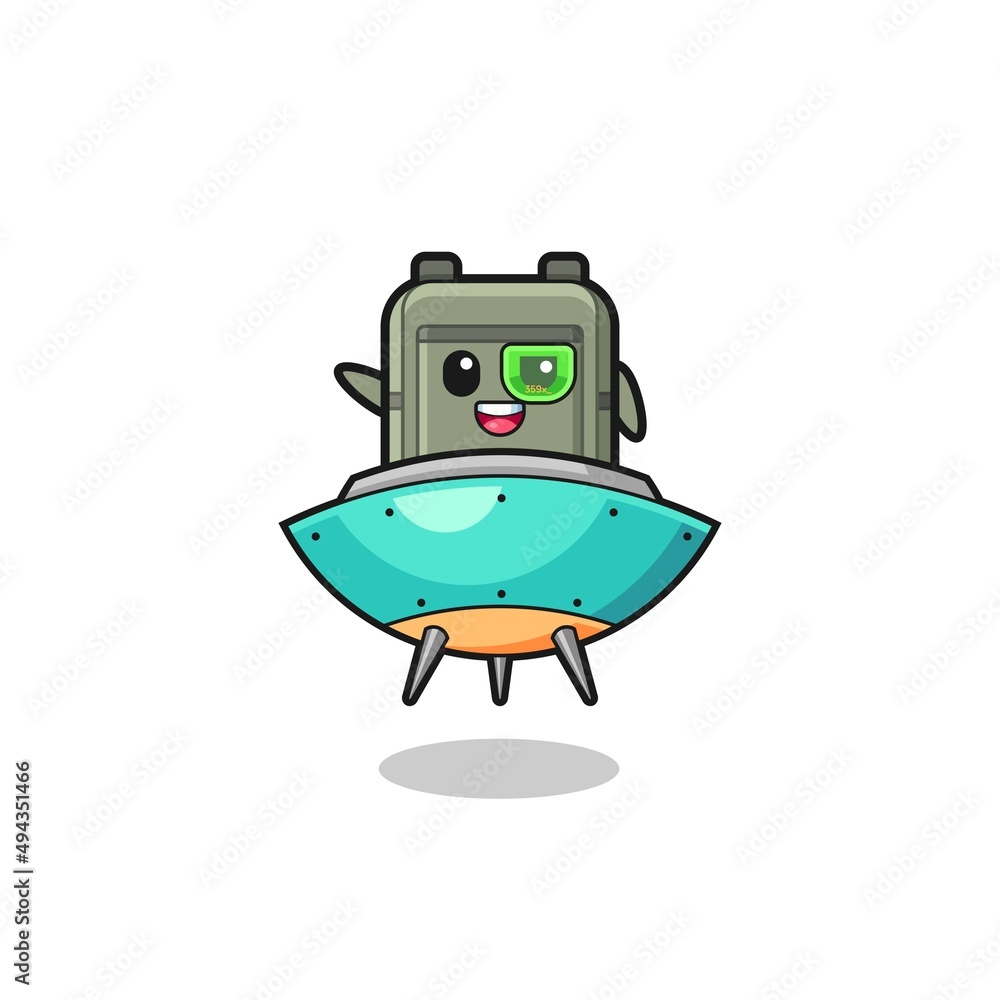 school bag cartoon riding a future spaceship school bag cartoon riding a future spaceship