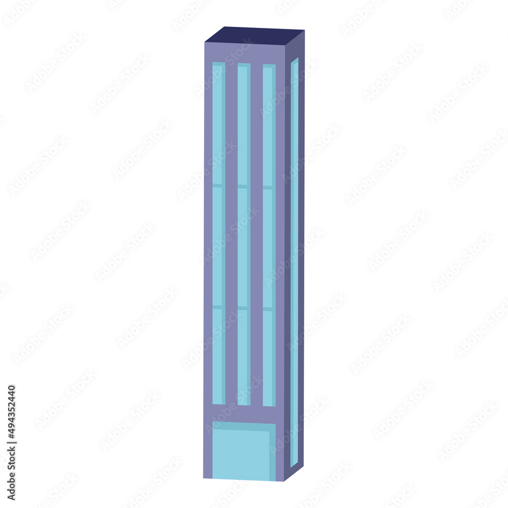 Isolated 3d residential building icon Vector Isolated 3d residential building icon Vector