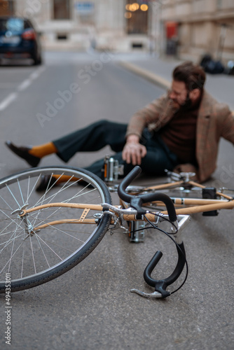 Canvastavla Bicycle accident in city