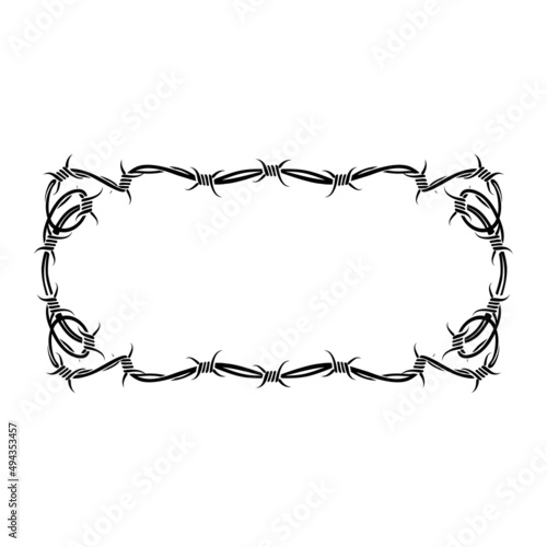 barbed wire frame