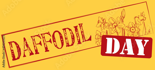 Stamped text Daffodil Day