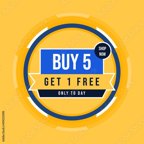 Buy 5 get free 1 banner design