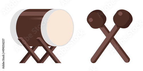 Bedug Vector - Islamic drum suitable for background, design asset, ramadan, eid mubarak, and illustration in general