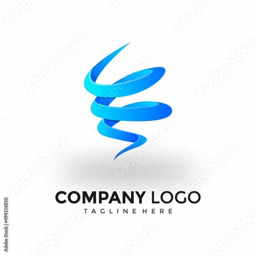 abstract wind colorful logo