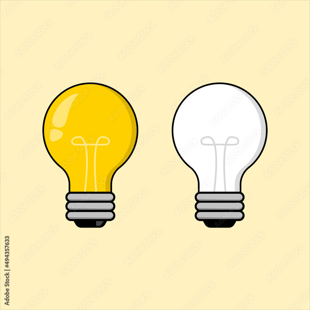 Bulb light vecter on flat design concepts. Bulb light vecter on flat design concepts.