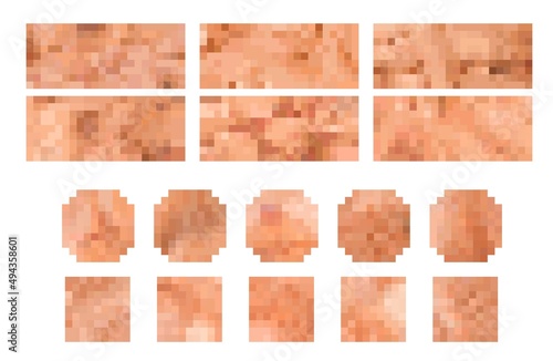 Censorship, censure blur pixel bars for censor face and censored mosaic vector effect. Censorship bars for naked photo, 18 plus nudity or adult explicit content censorship and sensitive picture screen photo