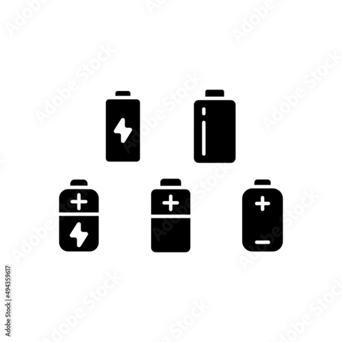 Battery Icon Set Vector Symbol Design Illustration