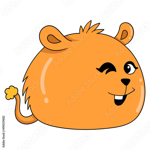 big fat cute animal, doodle icon image kawaii