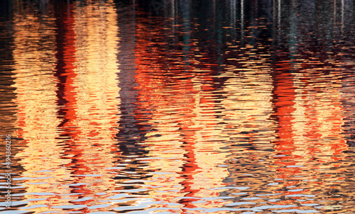 Reflection on water surface.