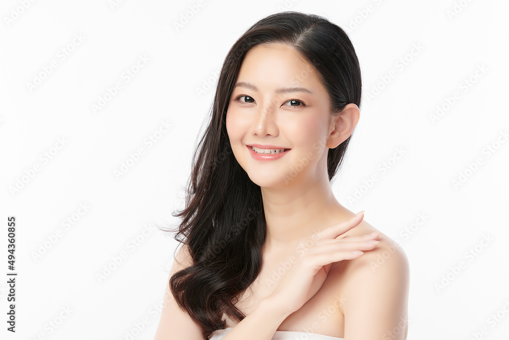 Beautiful young asian woman with clean fresh skin on white background, Face care, Facial treatment, Cosmetology, beauty and spa, Asian women portrait. Beautiful young asian woman with clean fresh skin on white background, Face care, Facial treatment, Cosmetology, beauty and spa, Asian women portrait.