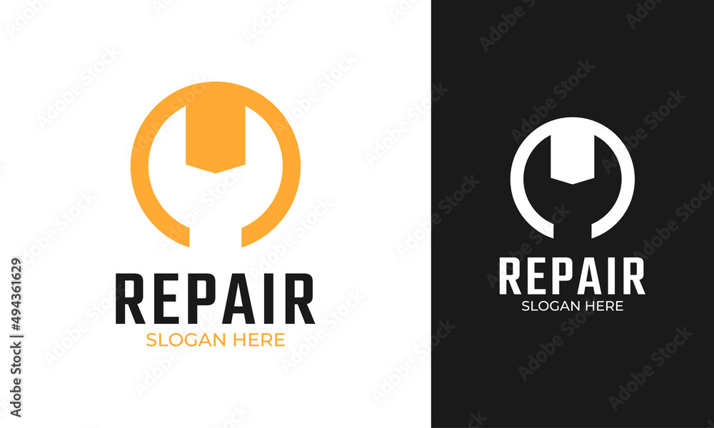 Mechanic wrench logo design for repair or service concept Mechanic wrench logo design for repair or service concept