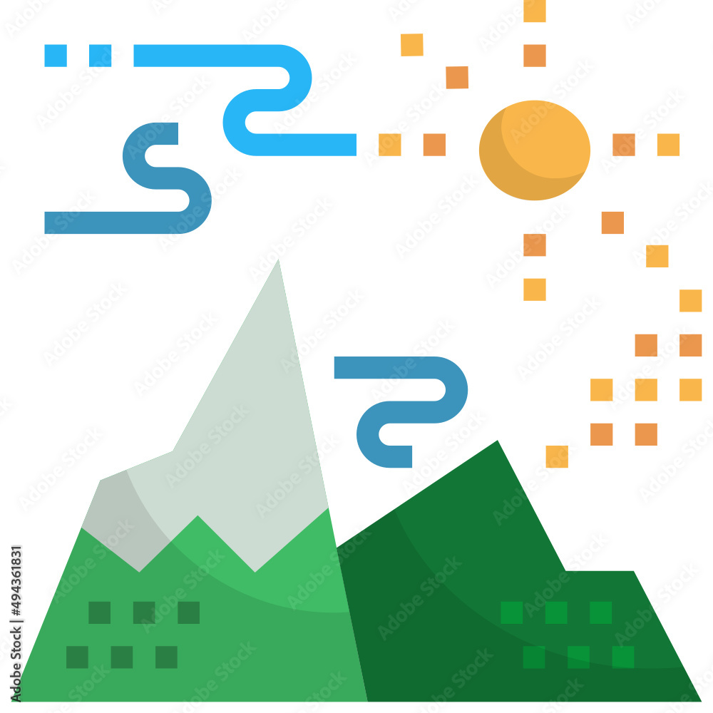 Mountain landscape icon