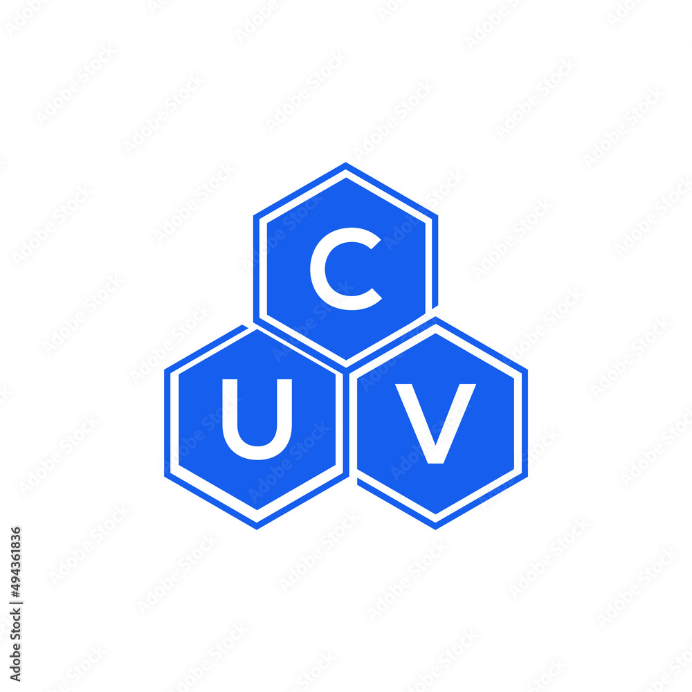 CUV letter logo design on White background. CUV creative initials letter logo concept. CUV letter design. 
