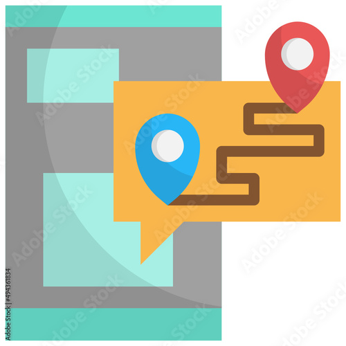 Smartphone map application icon